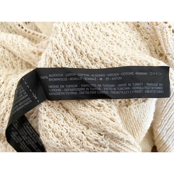 Zara Knit Sweater Duster Open Knit Women’s Cotton Long Comfy Cozy Open Cardigan - Picture 6 of 7